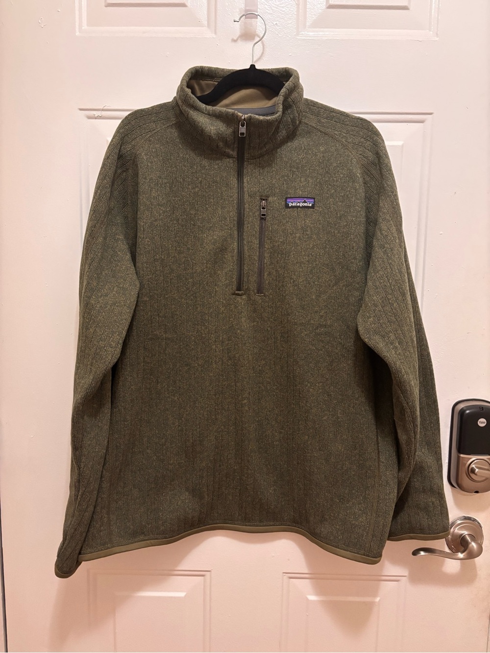 Patagonia Men's Better Sweater 1/4 Zip Fleece Olive Green Large